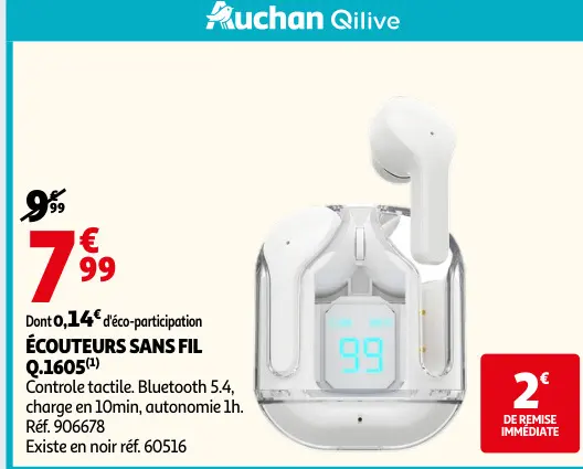 Promotie: Écouteurs sans fil q.1605