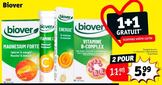 Offre: Magnesium forte, vitamine c, energie, vitamine B-complex