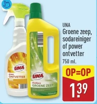 Aanbieding: Groene zeep, sodareiniger of power ontvetter