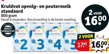 Aanbieding: Kruidvat opvolg- en peutermelk standaard