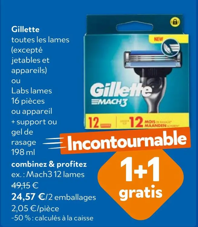Offre: Gillette Mach3 12 lames