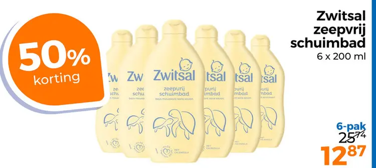 Aanbieding: Zwitsal zeepvrij schuimbad