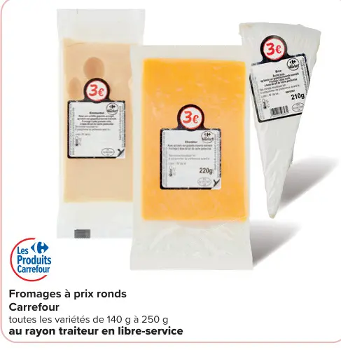 Offre: Fromages à prix ronds