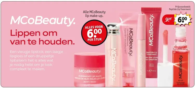 Aanbieding: MCoBeauty lip make-up