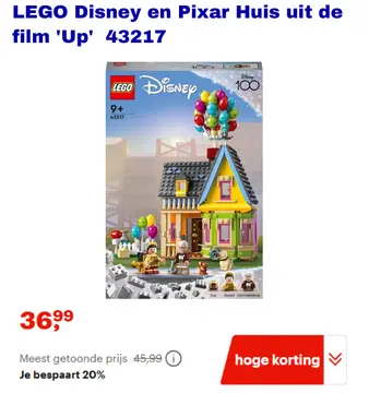 Aanbieding: LEGO Disney en Pixer Huis 43217