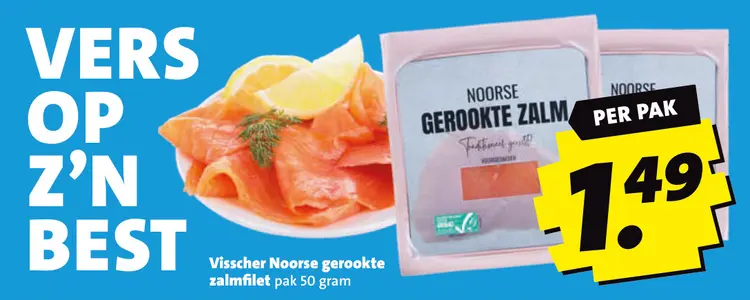 Aanbieding: Visscher Noorse gerookte zalmfilet