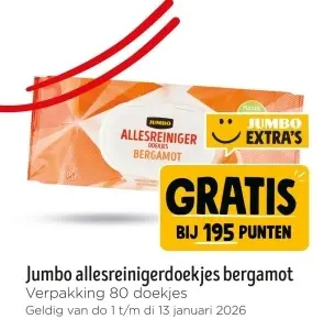 Aanbieding: Allesreinigerdoekjes bergamot