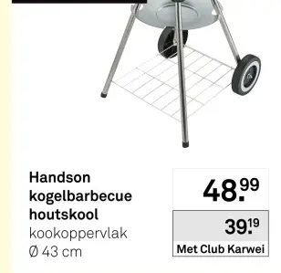 Aanbieding: kogelbarbecue houtskool