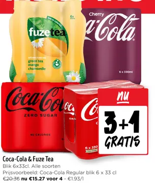 Aanbieding: Coca-Cola & Fuze Tea