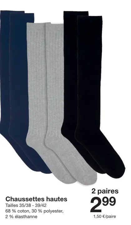 Offre: Chaussettes hautes