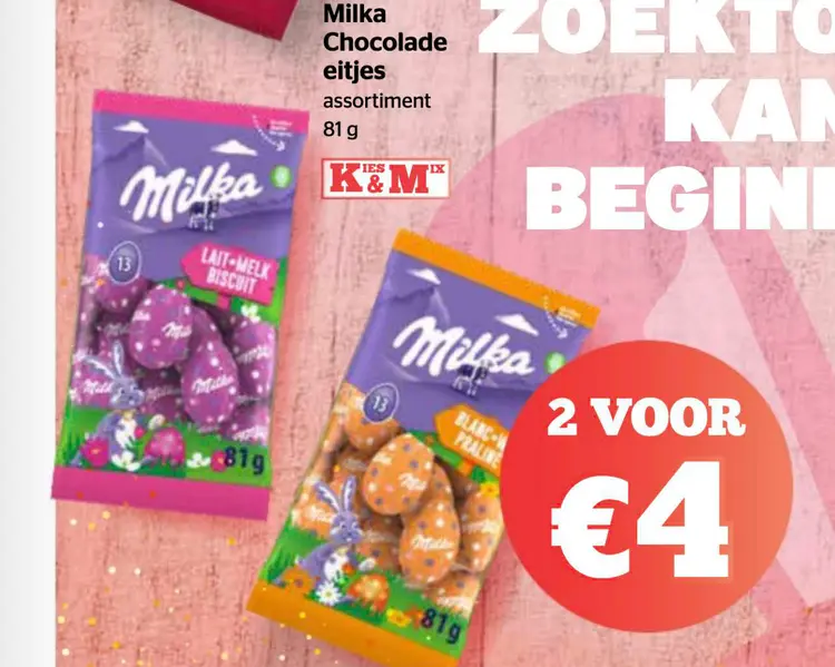 Promotie: Milka Chocolade eitjes