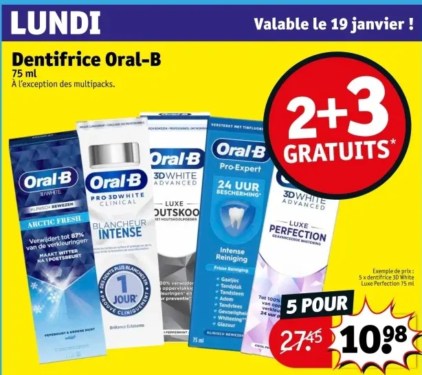 Offre: Oral-B tandpasta