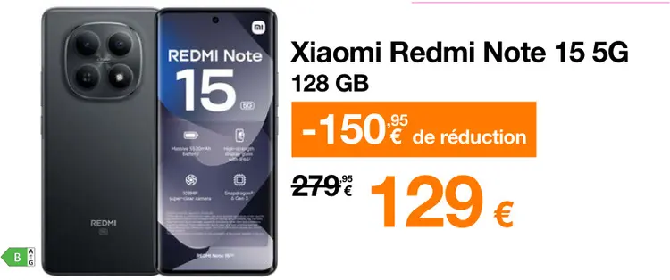Offre: Redmi Note 15 5G