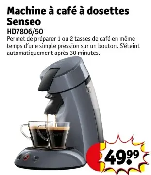 Offre: Machine à café à dosettes