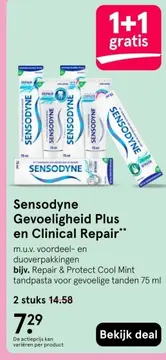 Aanbieding: Sensodyne Gevoeligheid Plus en Clinical Repair