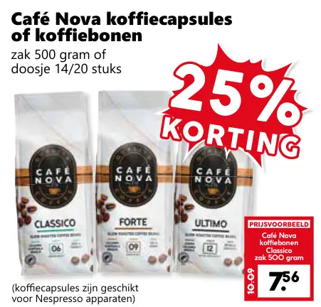 Aanbieding: Koffiecapsules of koffiebonen