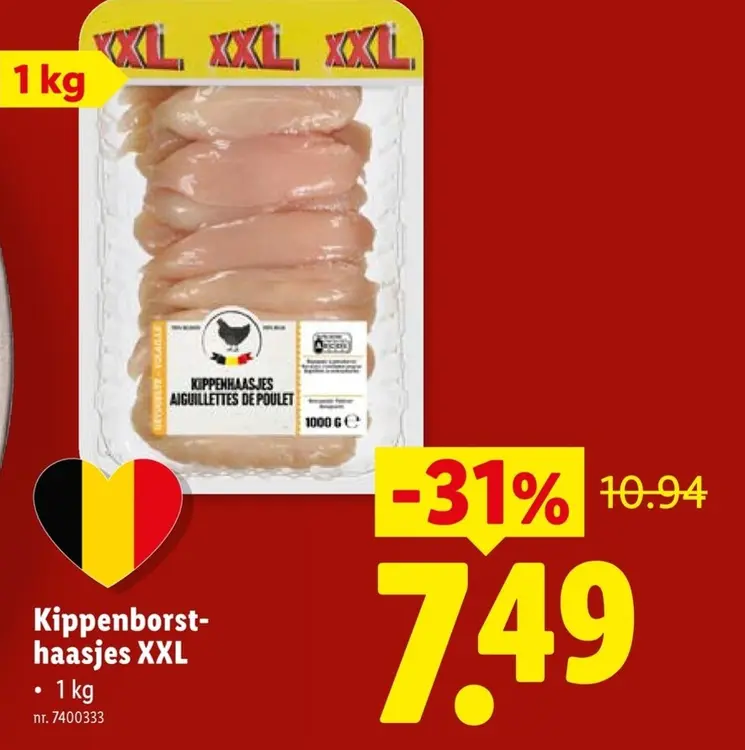 Promotie: Kippenborsthaasjes XXL