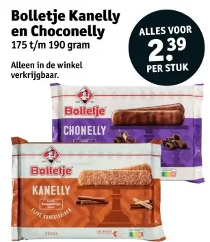 Aanbieding: Bolletje Kanelly en Choconelly