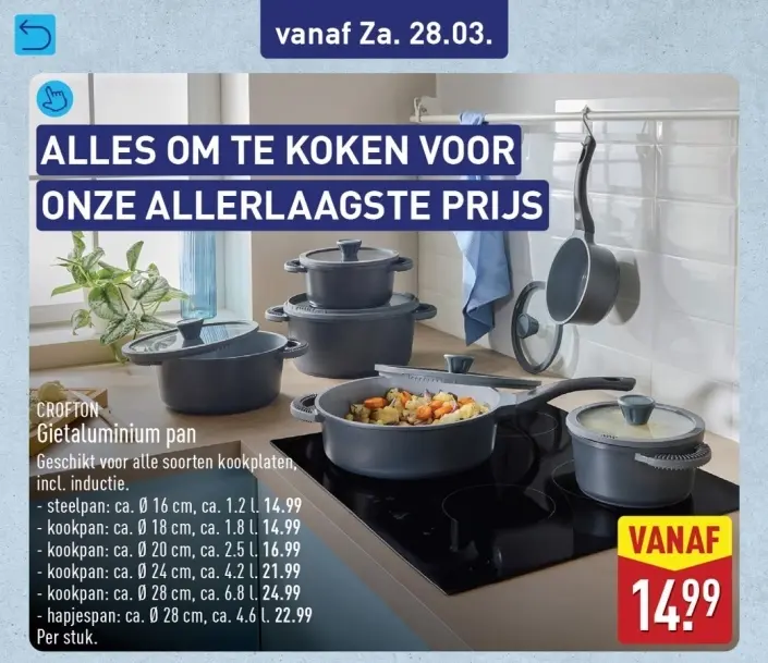 Aanbieding: Gietaluminium pan