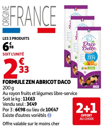 Promotie: Formule zen abricot