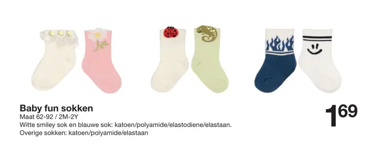 Promotie: Baby fun sokken