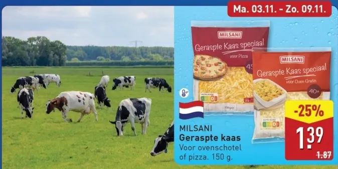 Aanbieding: Geraspte kaas speciaal