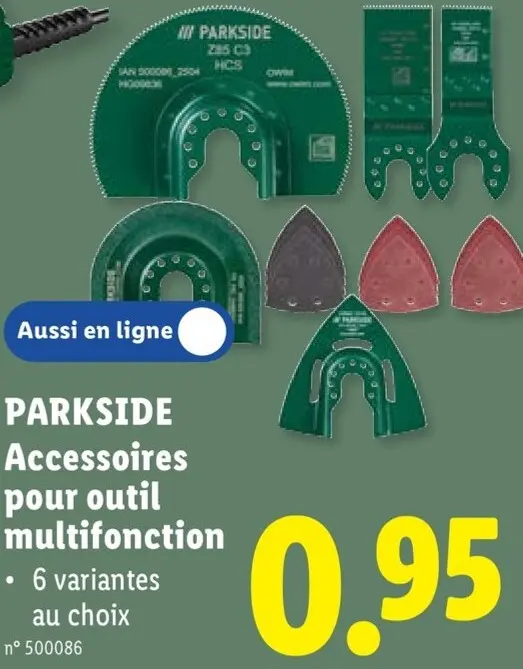 Offre: Accessoires pour outil multifonction