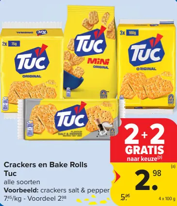 Promotie: Crackers en Bake Rolls