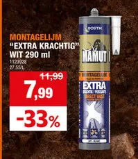 Promotie: Montagelijm "extra krachtig" wit