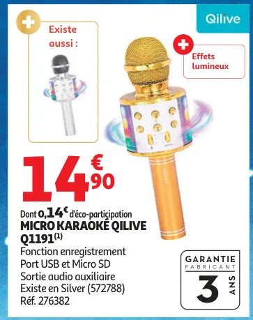 Offre: Micro karaoke Qilive q1191
