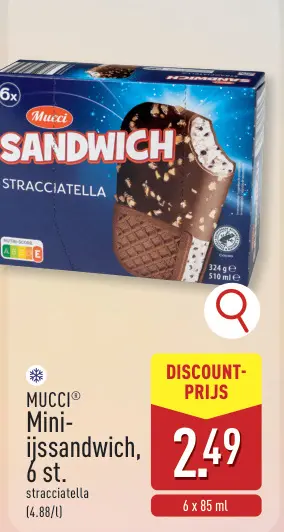 Promotie: Mini-ijssandwich
