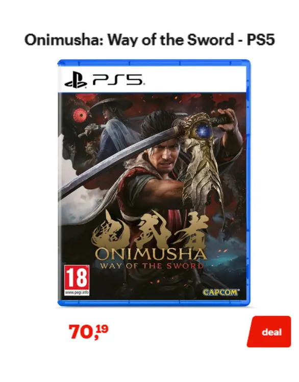 Offre: Onimusha: Way of the Sword - PS5