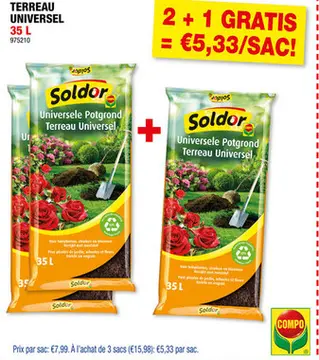 Offre: Compo Soldor terreau universel 35L