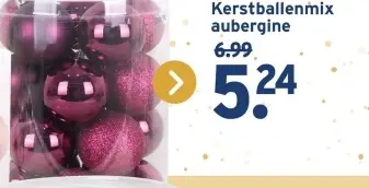 Aanbieding: Kerstballenmix aubergine