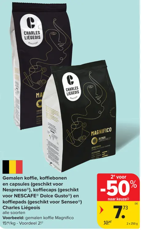 Promotie: Gemalen koffie, koffiebonen en capsules