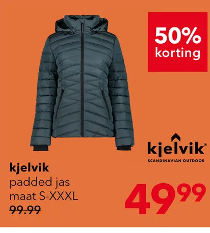 Aanbieding: Kjelvik gewatteerde dames outdoor jas blauw