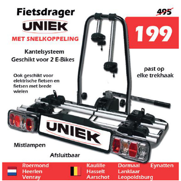 Aanbieding: Fietsdrager UNIEK MET SNELKOPPELING