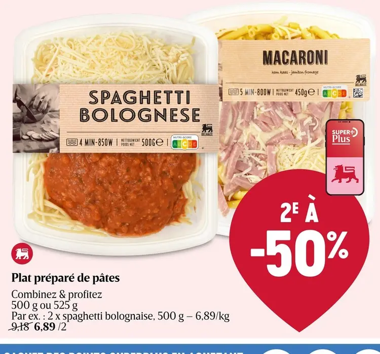 Offre: Plat préparé de pâtes