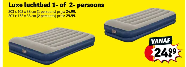 Aanbieding: Luchtbed 1- of 2- persoons