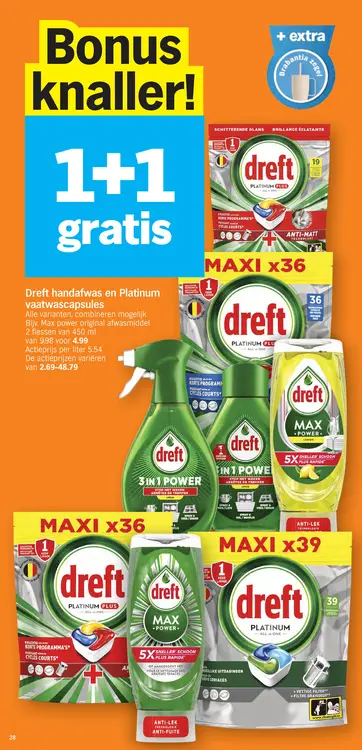 Promotie: Handafwas en Platinum vaatwascapsules