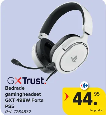 Promotie: Bedrade gamingheadset GXT 498W Forta PS5