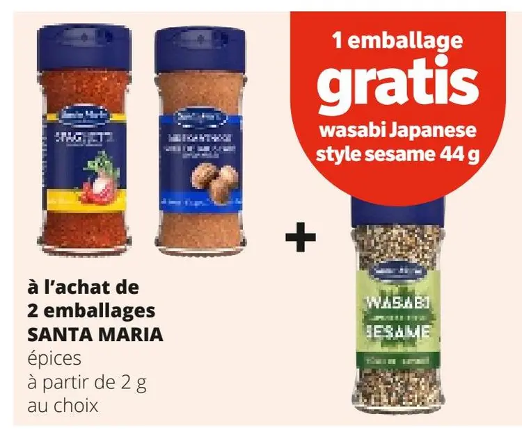 Offre: Santa Maria épices