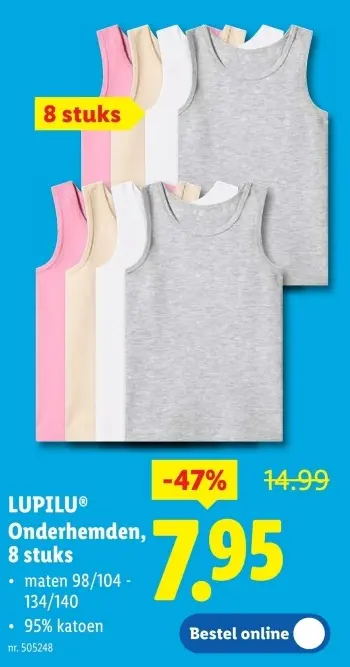 Promotie: Onderhemden 8 stuks