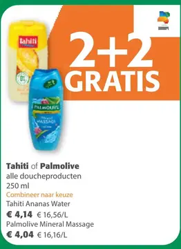 Aanbieding: Tahiti of Palmolive alle doucheproducten