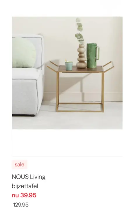 Aanbieding: bijzettafel