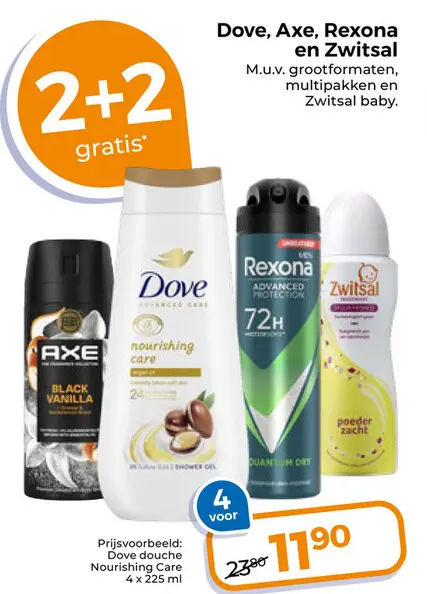 Aanbieding: Dove, Axe, Rexona en Zwitsal