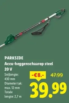 Aanbieding: Accu-heggenschaarop steel