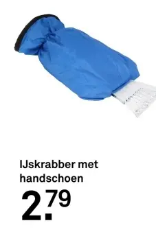 Aanbieding: IJskrabber met handschoen