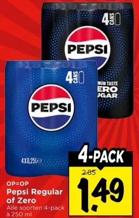 Aanbieding: Pepsi Regular of Zero