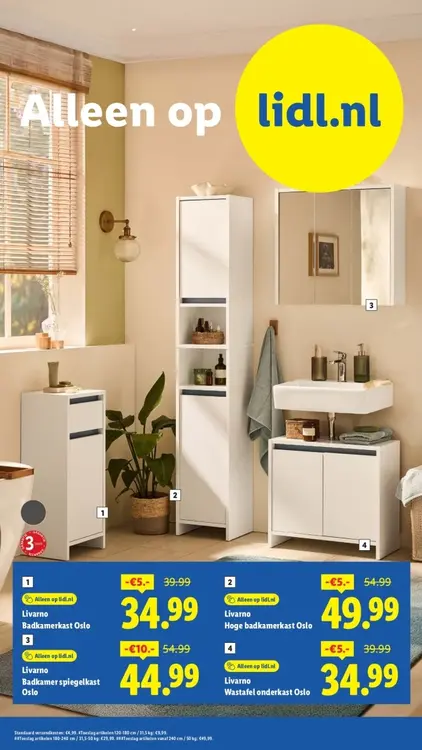 Aanbieding: Badkamerkast, spiegelkast of wastafel onderkast